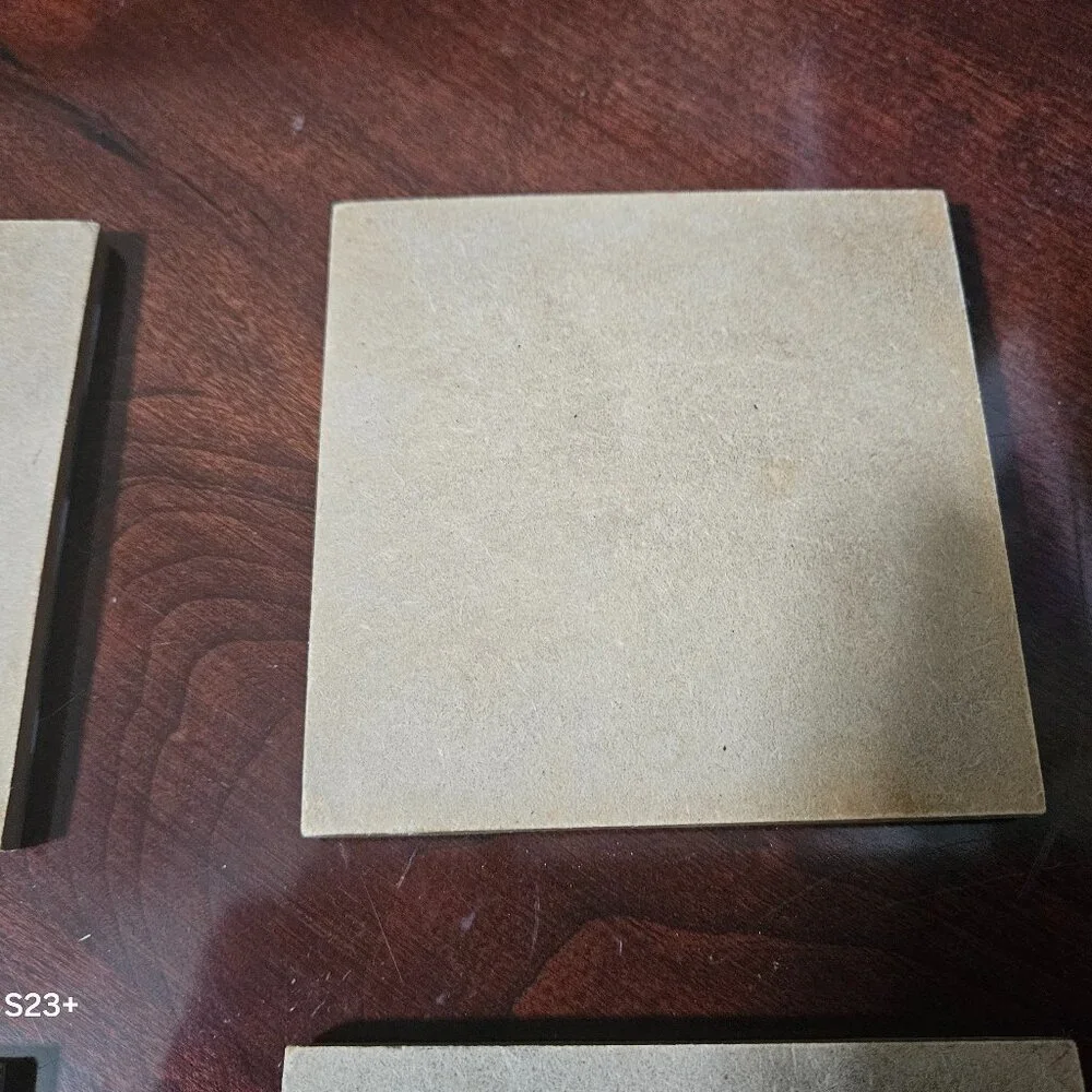 4 MODERN MY MELA BONE INLAID BLACK BEIGE BAR DRINK WOOD COASTERS MADE IN INDIA